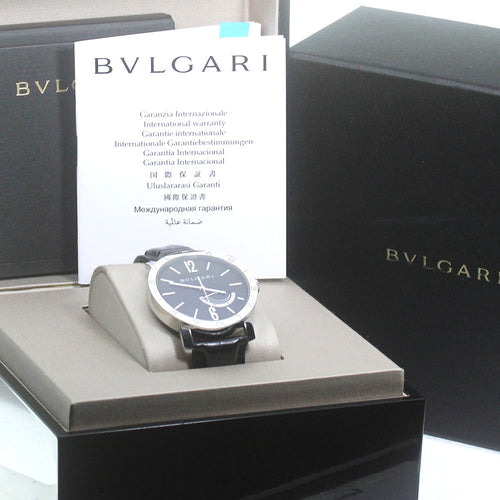 BVLGARI BB41SL Bulgari Power Reserve Manual Winding Men's Watch with Box and Warranty Card