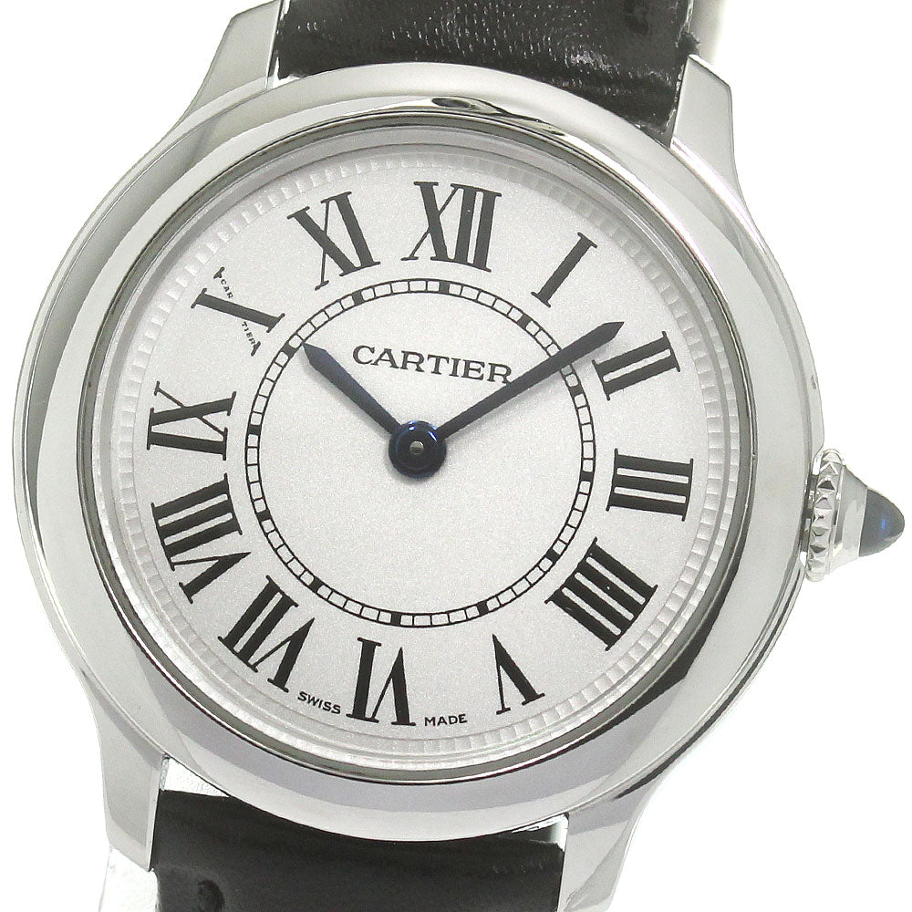 CARTIER WSRN0030 Ronde Must de Quartz Boys' Watch Excellent Condition with Inner Box and Warranty Card