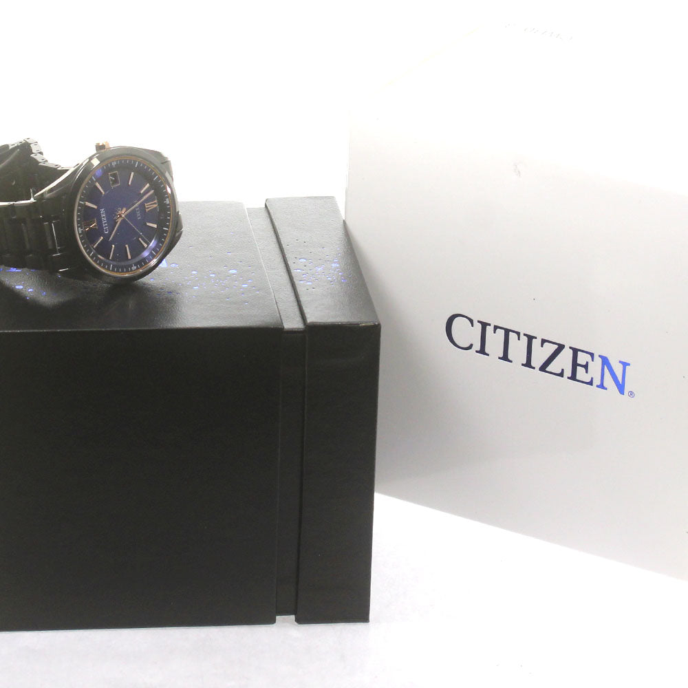 CITIZEN AS7164-99L/H113-T026478 Exceed Cosmic Blue Titanium Technology 50th Anniversary Date Men's Watch Excellent Condition with Box