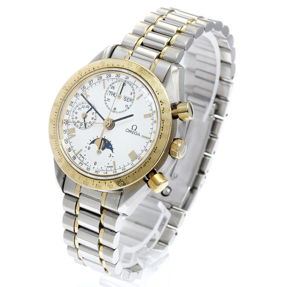 OMEGA 175.0034 Speedmaster Chronograph Triple Calendar YG Bezel Automatic Men's Watch with Warranty