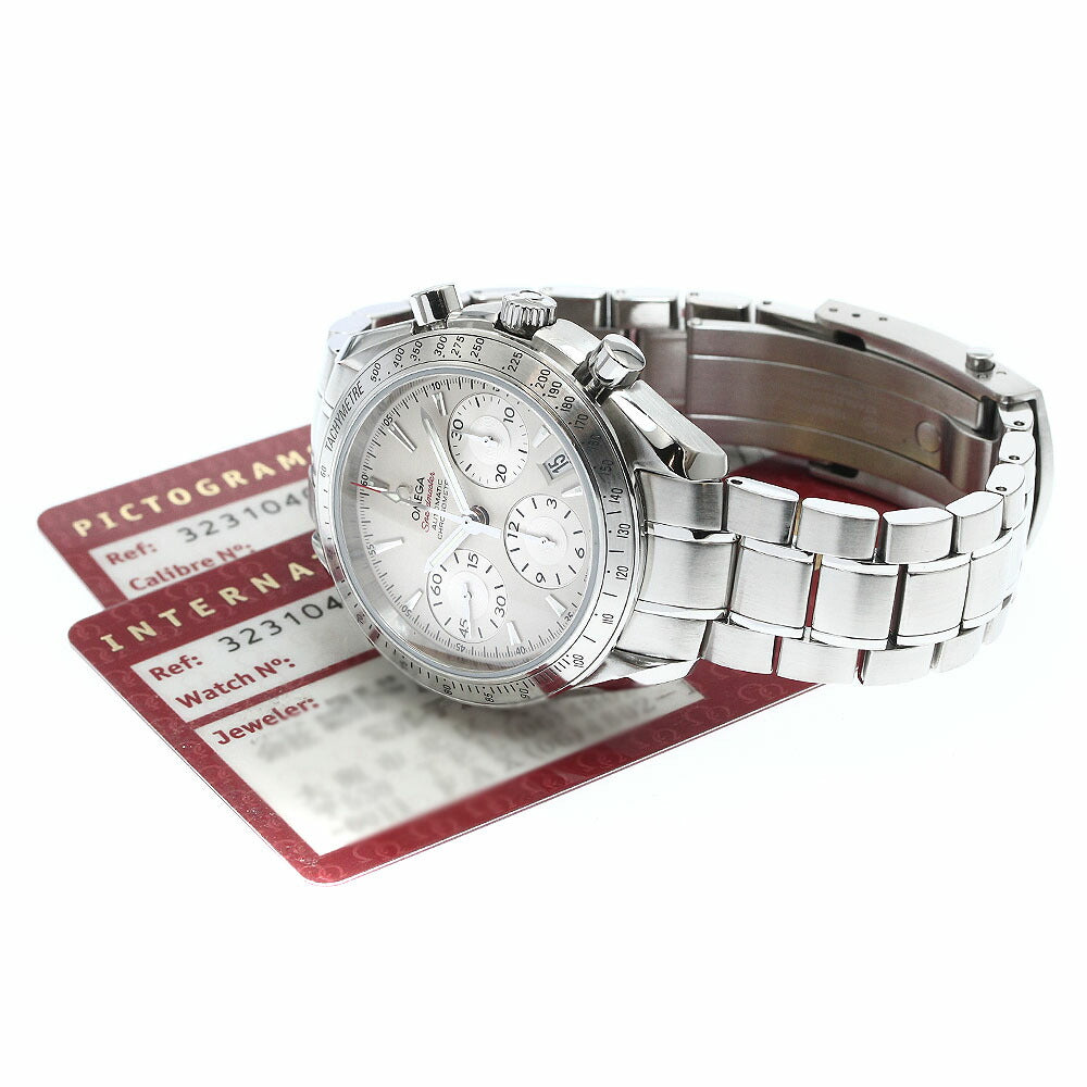 OMEGA 323.10.40.40.02.001 Speedmaster Date Chronograph Automatic Men's Watch with Warranty Card