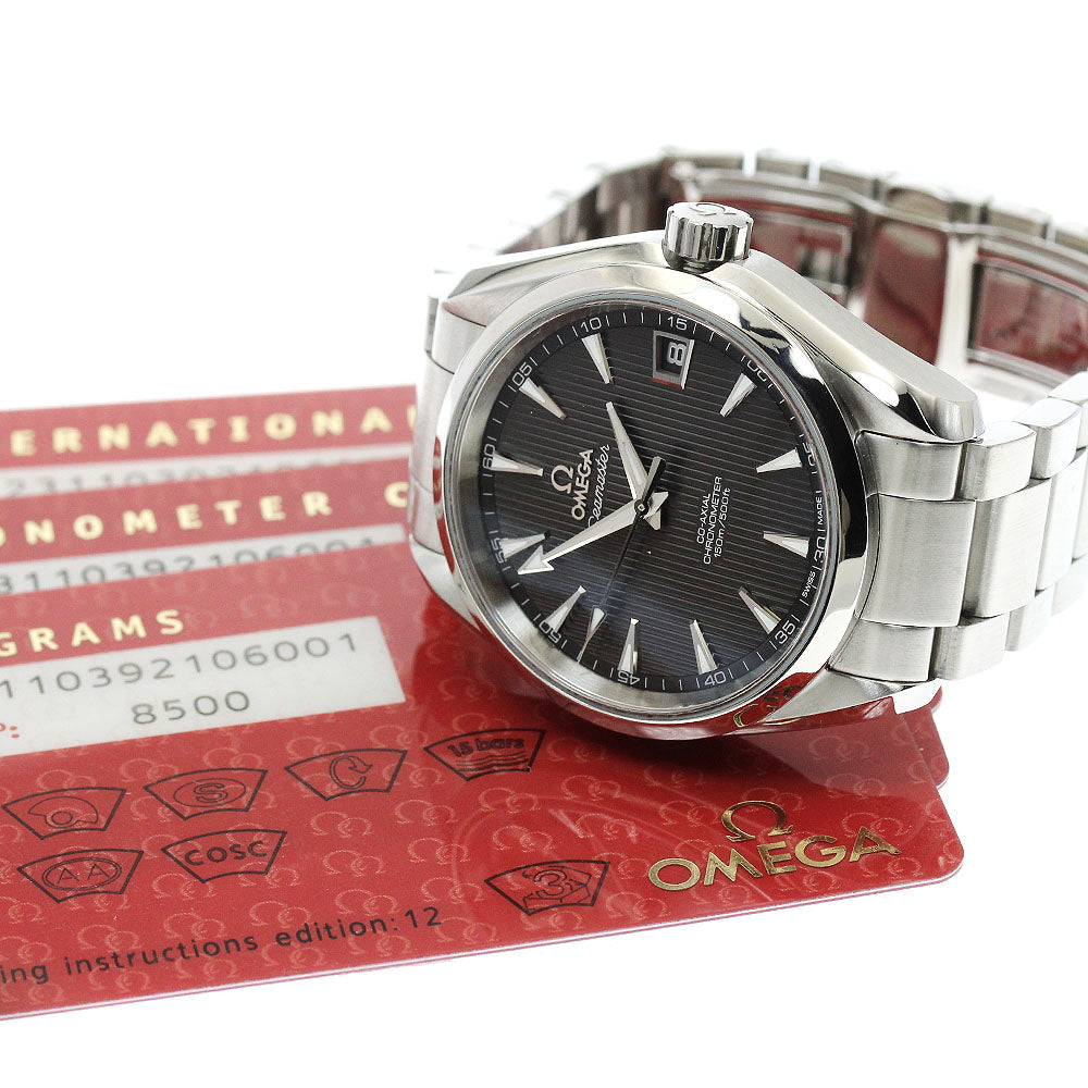 OMEGA 231.10.39.21.06.001 Seamaster Aqua Terra Date Automatic Men's Watch Excellent Condition with Warranty Card