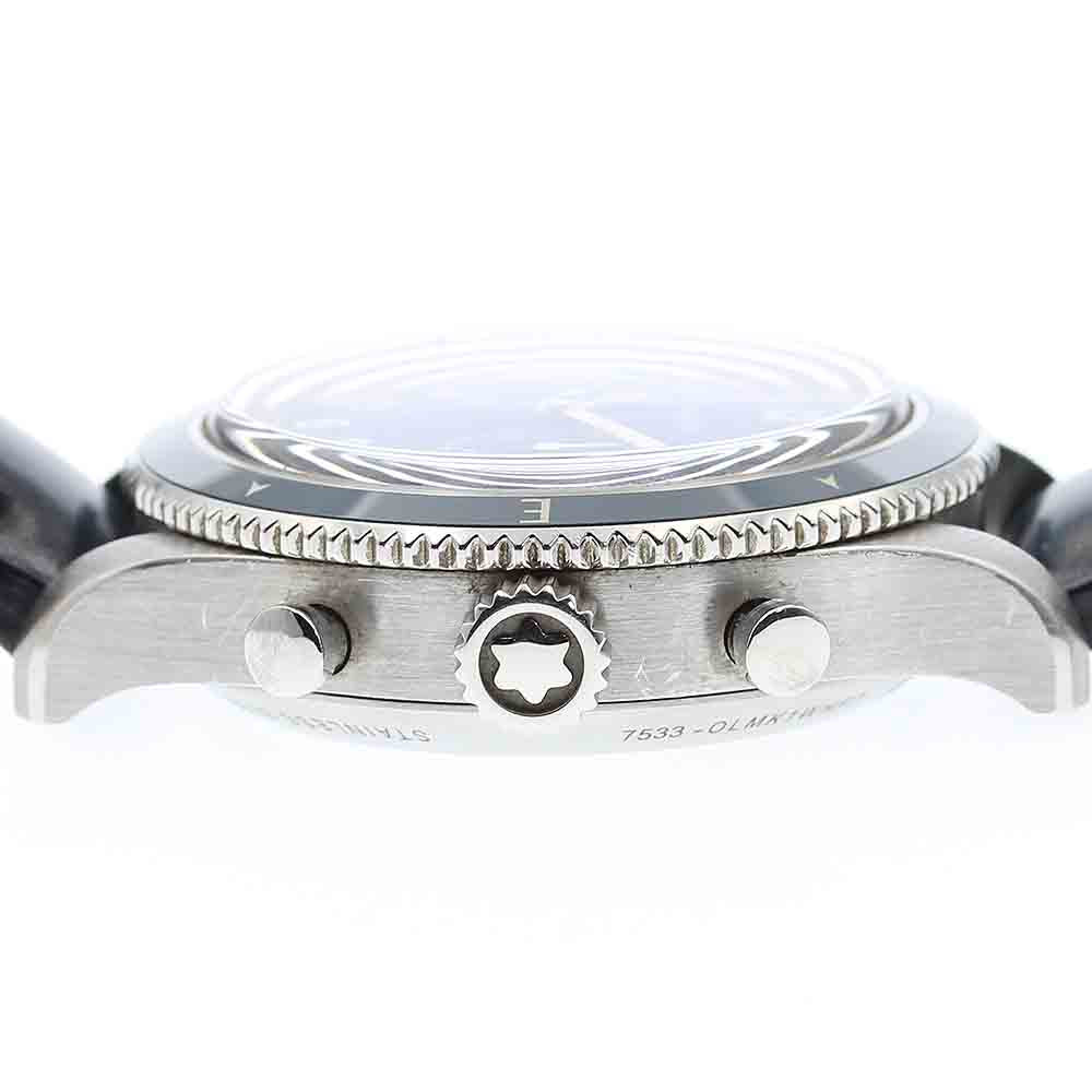 MONTBLANC 126912 1858 Automatic Chronograph Self-winding Men's Watch with Warranty Card