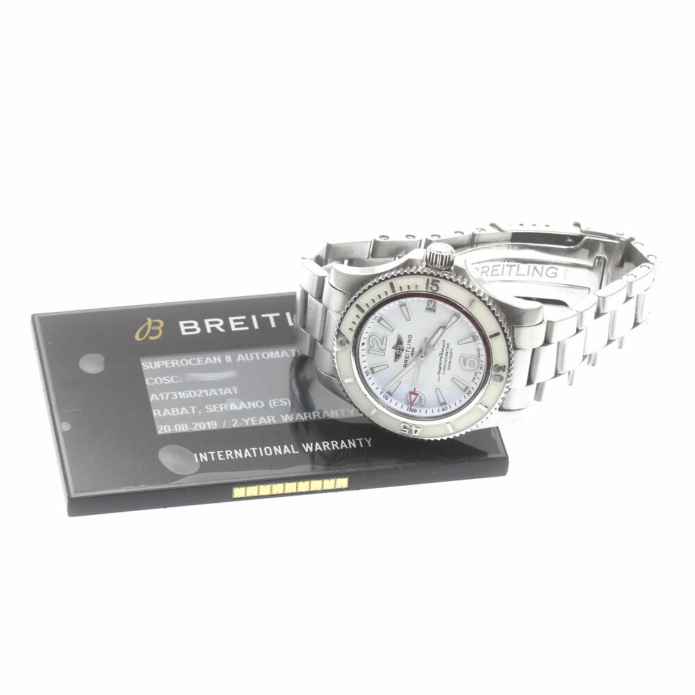 BREITLING A17316 Superocean II Automatic 36 Date Automatic Winding Boys' Watch with Warranty Card