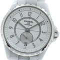 CHANEL H3837 J12 White Ceramic Automatic Boys' Watch Excellent Condition with Warranty Card
