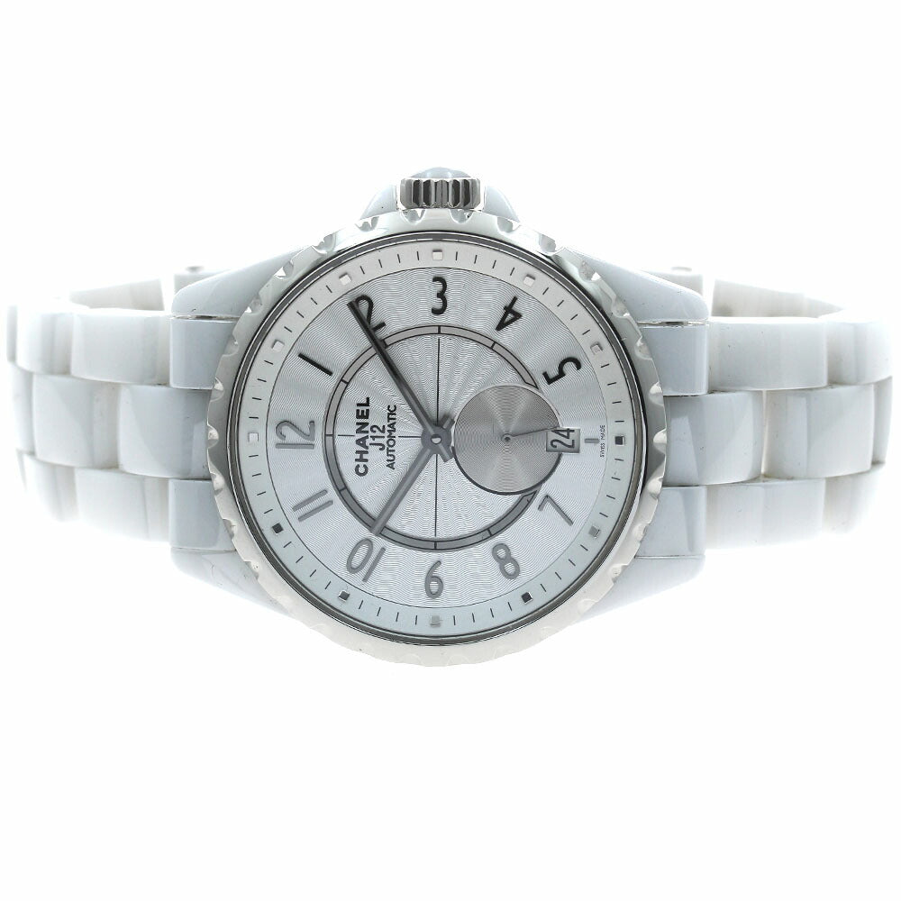 CHANEL H3837 J12 White Ceramic Automatic Boys' Watch Excellent Condition with Warranty Card