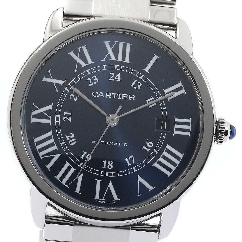 CARTIER WSRN0023 Ronde Solo Date Automatic Men's Watch Excellent Condition with Warranty.
