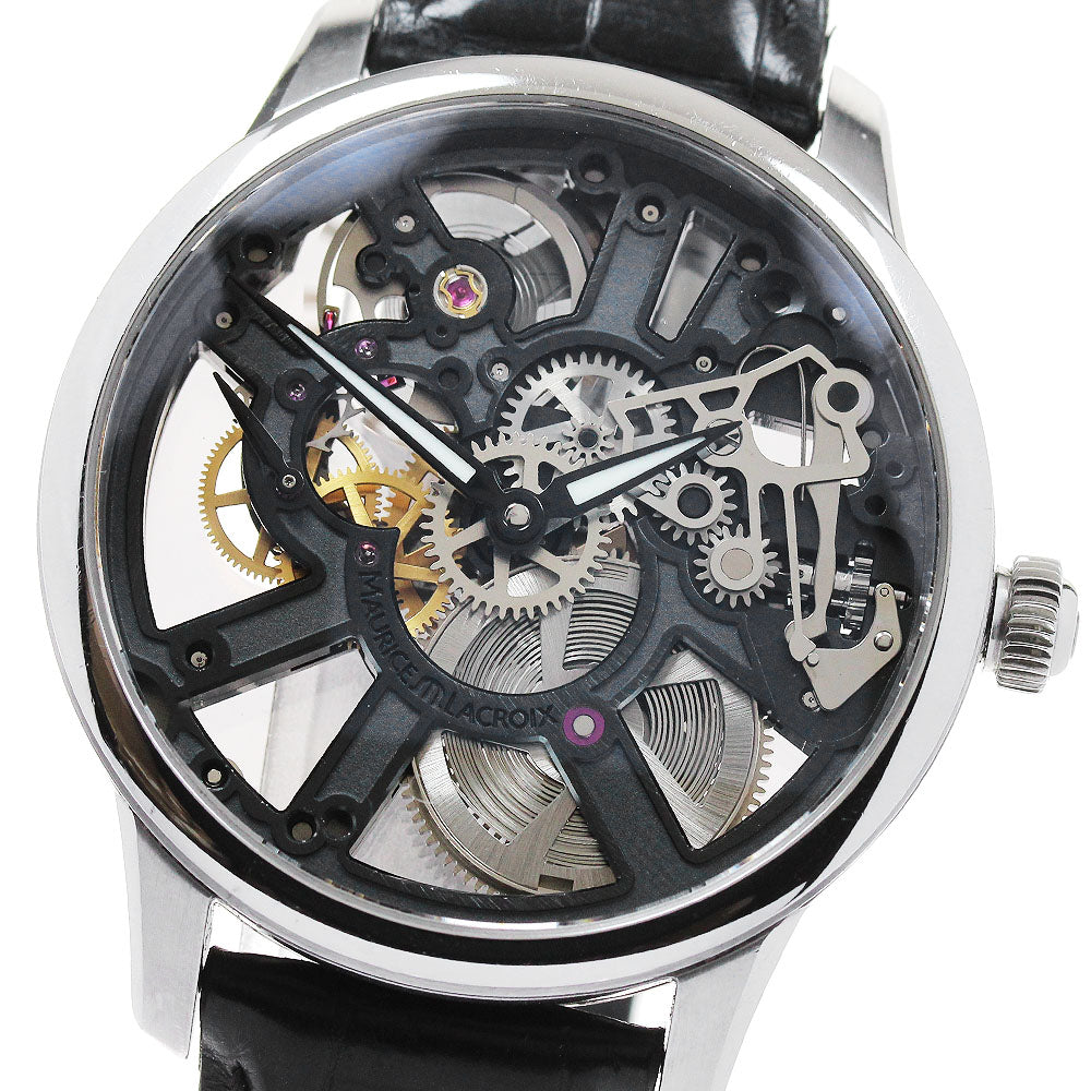 MAURICE LACROIX MP7228-SS001-000 Masterpiece Skeleton Automatic Men's Watch with Warranty