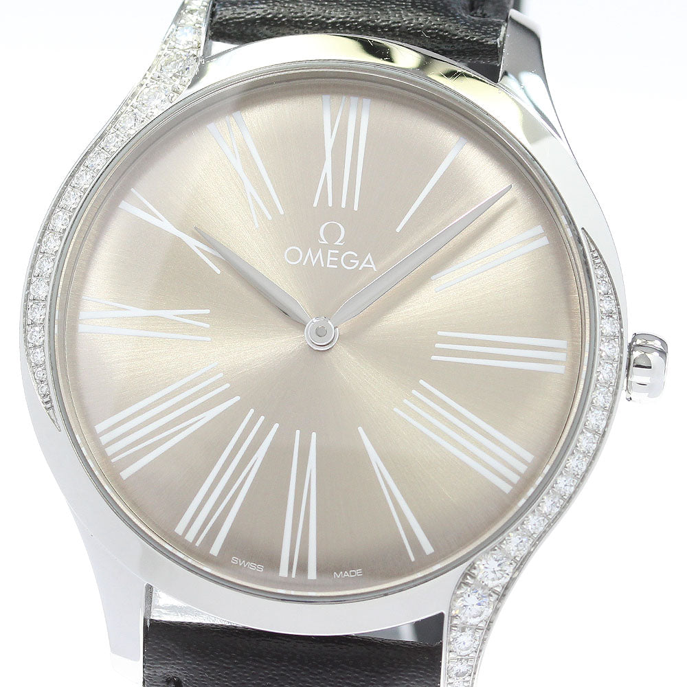 OMEGA 428.18.39.60.13.001 De Ville Tresor Diamond Bezel Quartz Ladies Watch Excellent Condition with Warranty.