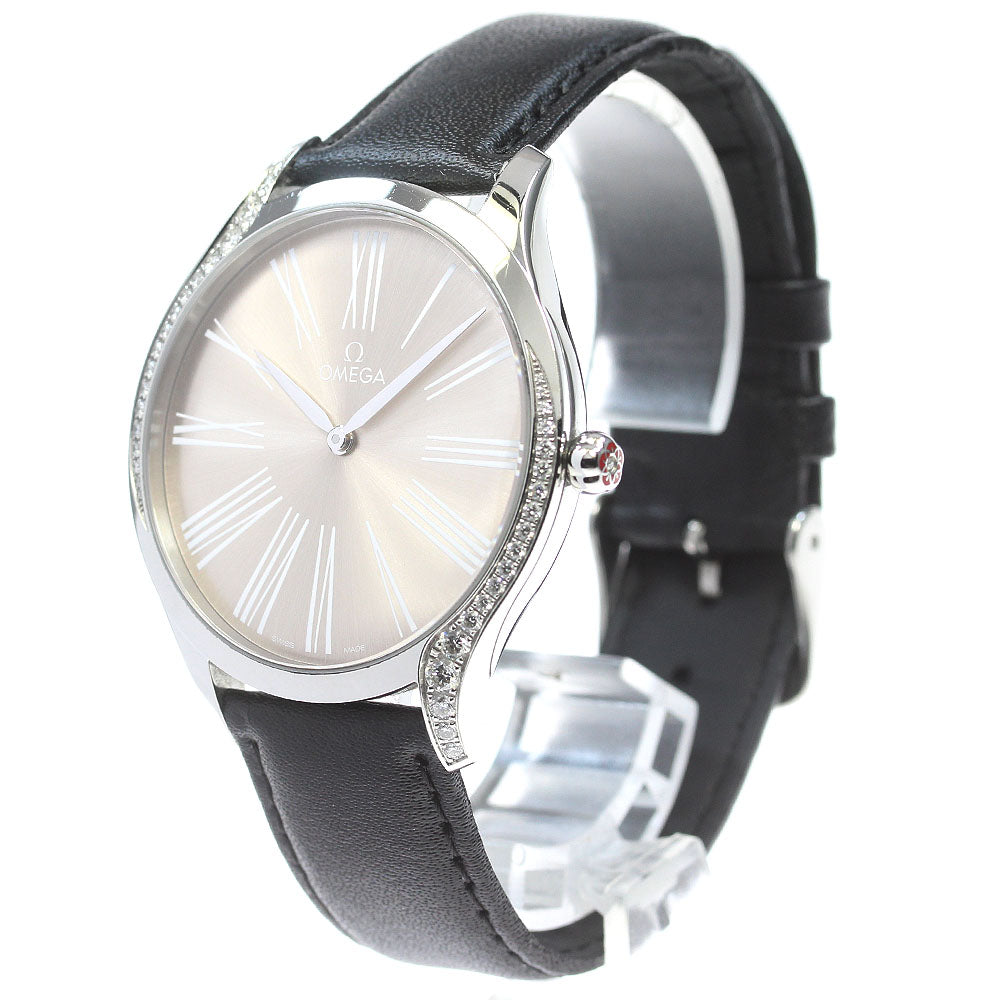 OMEGA 428.18.39.60.13.001 De Ville Tresor Diamond Bezel Quartz Ladies Watch Excellent Condition with Warranty.