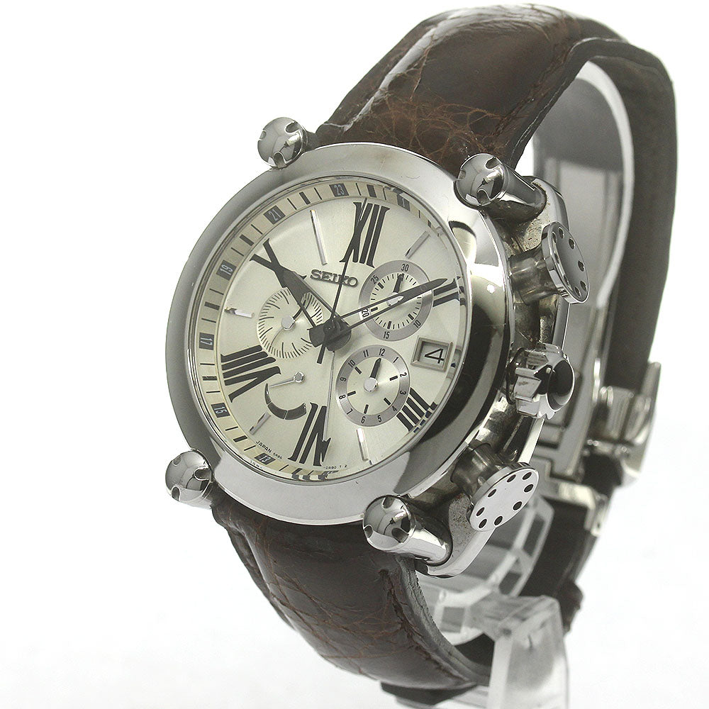 SEIKO SBLA025/5R86-0AB0 Galante Chronograph Power Reserve Spring Drive Men's Watch