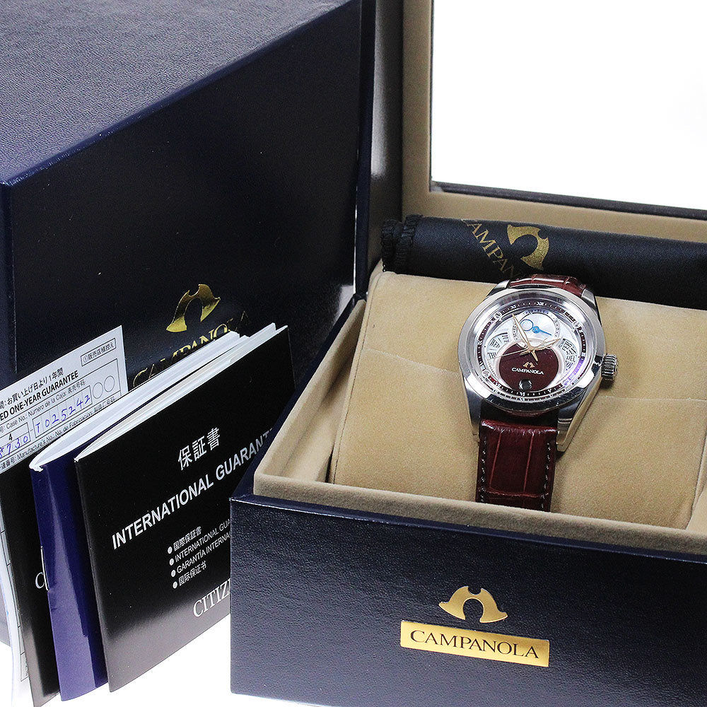 CITIZEN BU0040-06W/8730-T025242 Campanola Deep Crimson Solar Men's Watch with Box and Warranty
