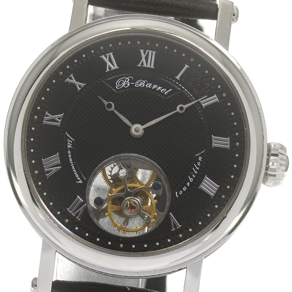 B-BARREL Tourbillon Skeleton Caseback Manual Winding Men's Watch