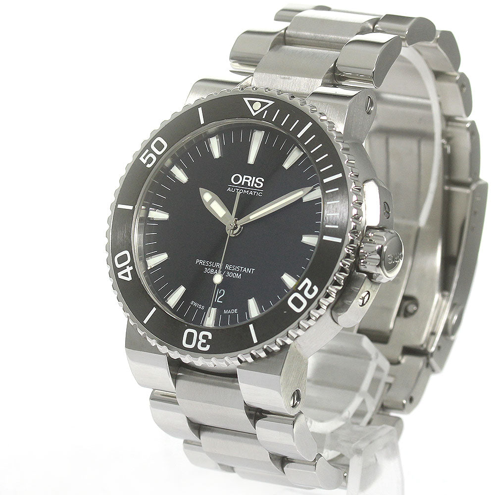 ORIS 7653 Aquis Date Automatic Men's Watch Excellent Condition with Box and Warranty Card