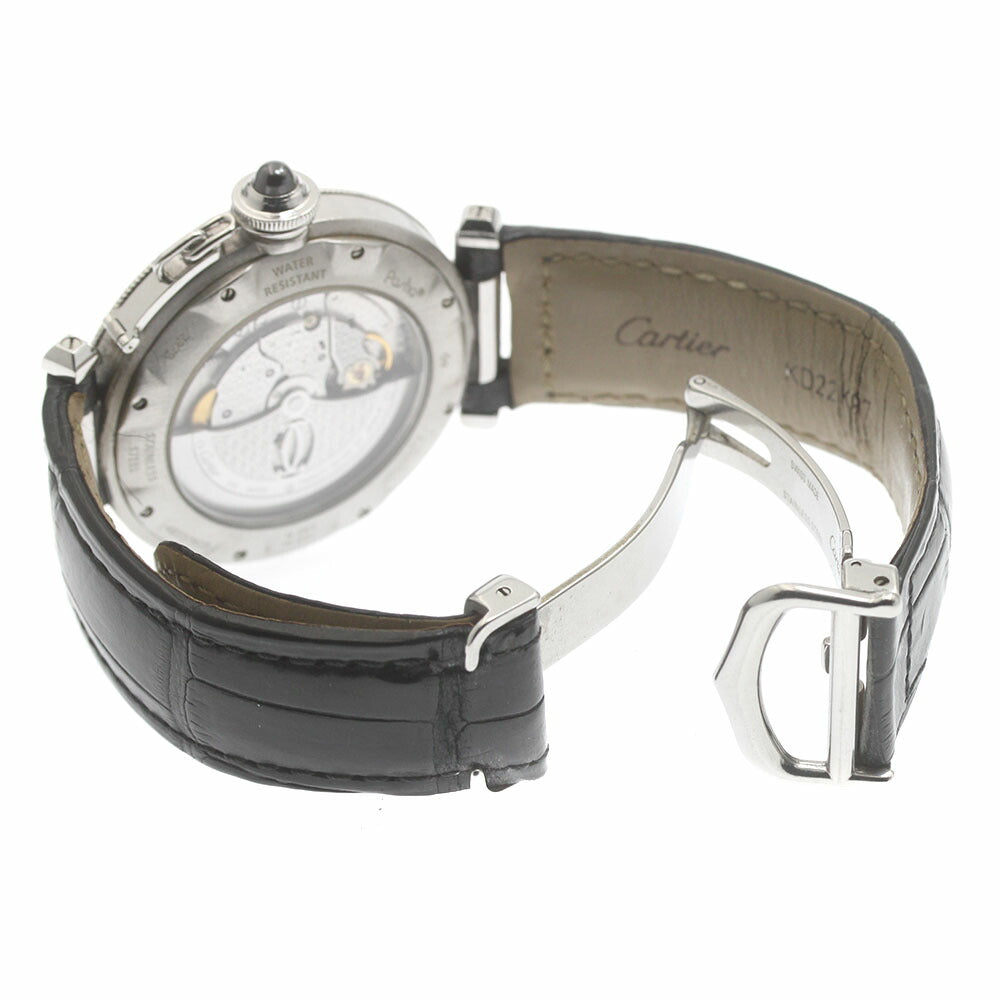 CARTIER W3105255 Pasha Grid Platinum Bezel Automatic Men's Watch with Warranty