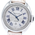 CARTIER W4CL0005 Cle de Date Diamond Bezel Automatic Women's Watch