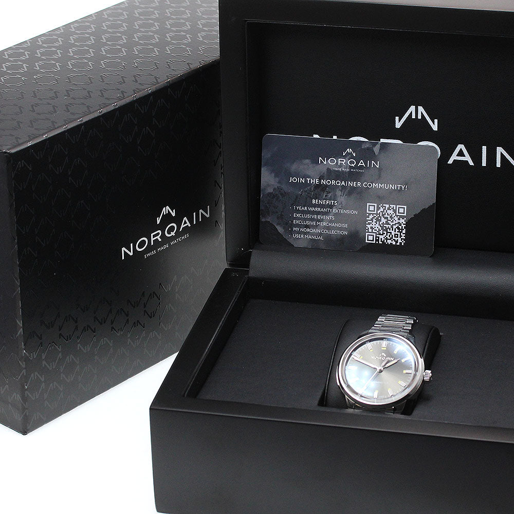 NORQAIN NN2001SA/T201/203S Freedom 60 39mm Automatic Men's Watch Excellent Condition with Box and Warranty Card