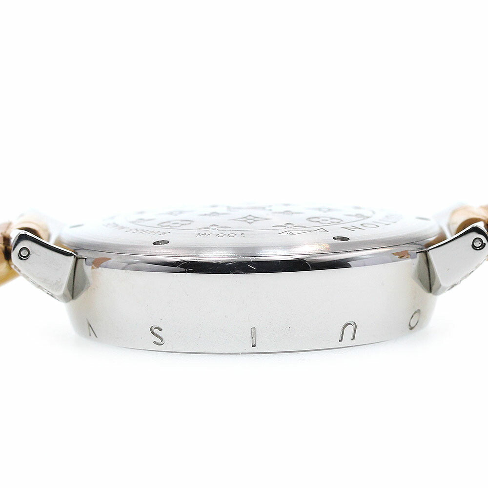 LOUIS VUITTON Q111G Tambour Date Lug Diamond Quartz Men's Watch