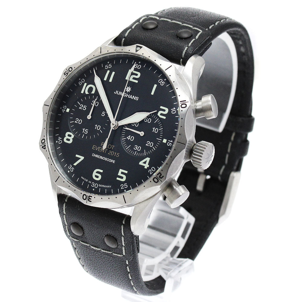 JUNGHANS 027/3592.00 Meister Pilot Chronograph Automatic Men's Watch (Good Condition)