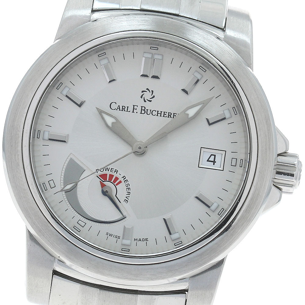 CARL F.BUCHERER 10616.08A Patravi Power Reserve Date Automatic Men's Watch (Good Condition)