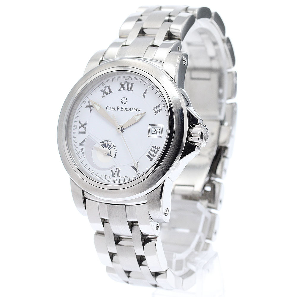 CARL F.BUCHERER 00.10616.08.21.21 Patravi Power Reserve Date Automatic Men's Watch Excellent Condition