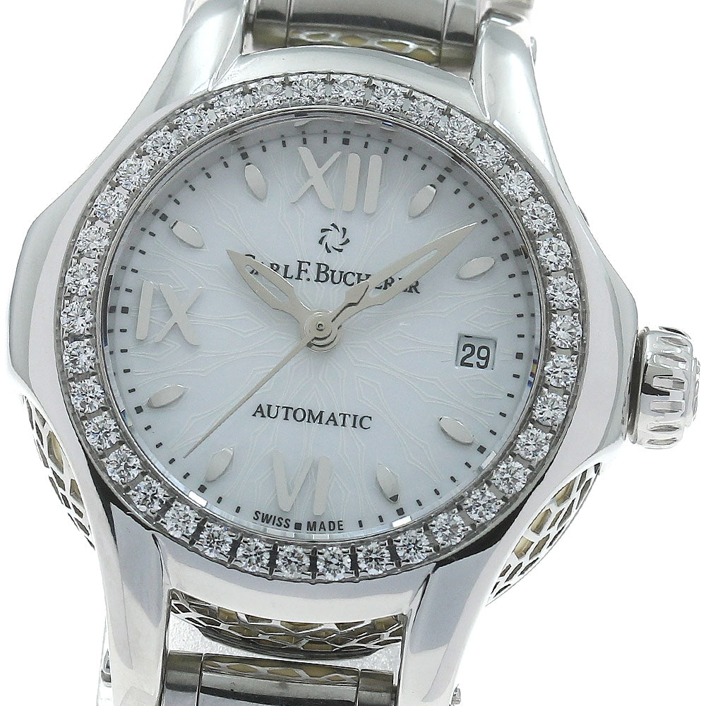 CARL F.BUCHERER 00.10550.08.25.21 Pathos Queen Diamond Bezel Automatic Ladies Watch - Excellent Condition