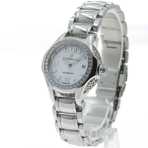 CARL F.BUCHERER 00.10550.08.25.21 Pathos Queen Diamond Bezel Automatic Ladies Watch - Excellent Condition