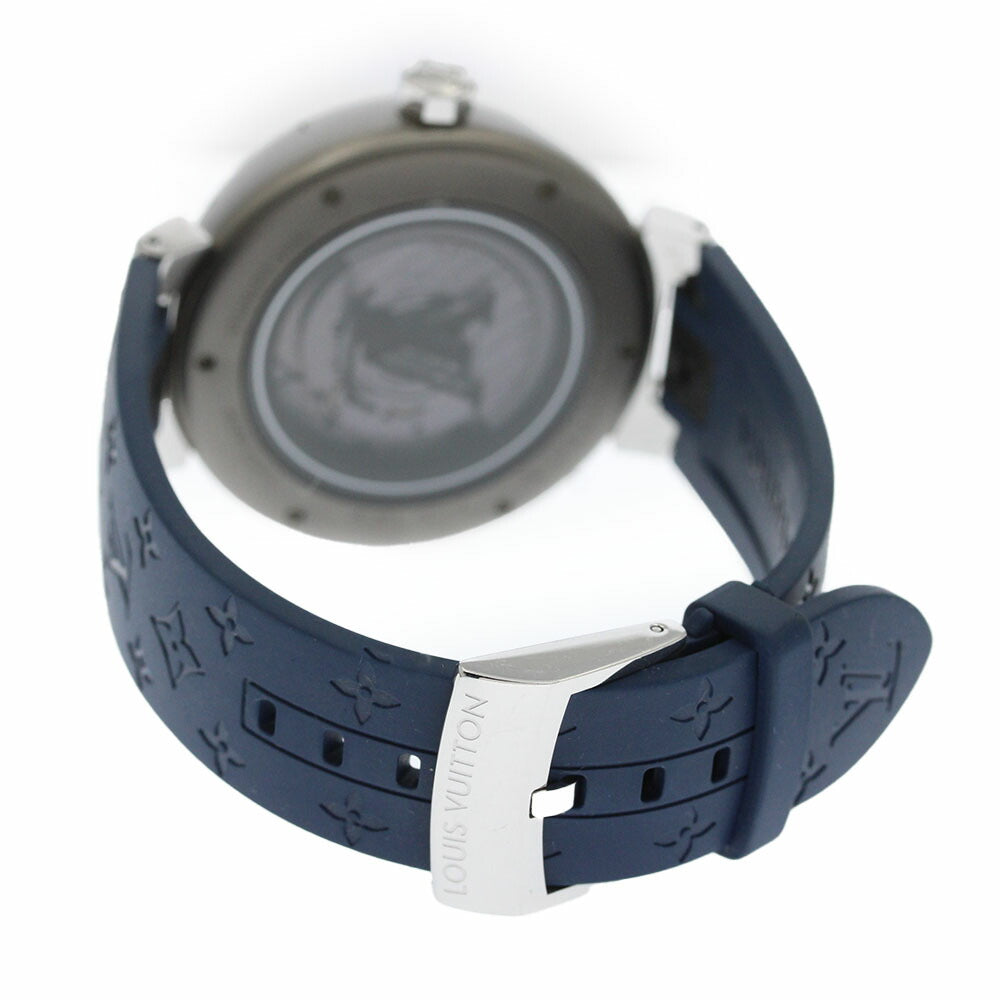 LOUIS VUITTON QA140 Tambour Automatic GM Monogram Eclipse Automatic Men's Watch