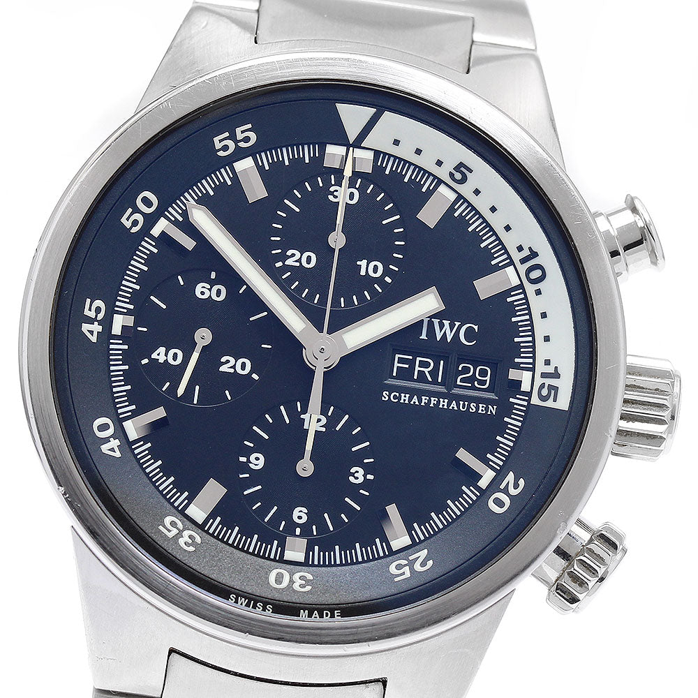 IWC SCHAFFHAUSEN IW371928 Aquatimer Chronograph Day-Date Automatic Men's Watch with Warranty Card