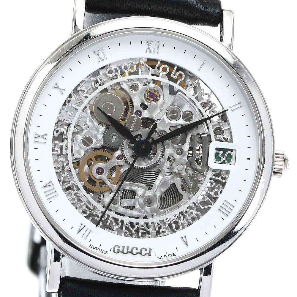GUCCI 700SQ PT950 Skeleton Date Automatic Men's Watch