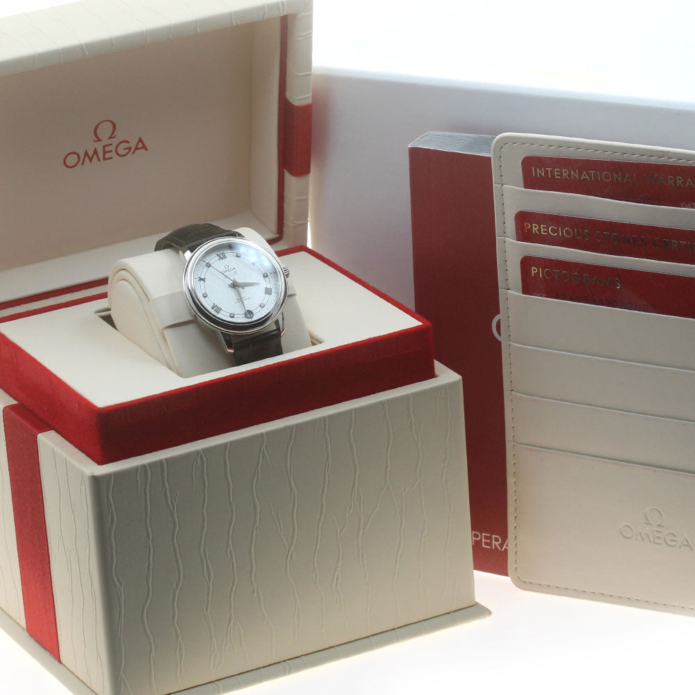 OMEGA 424.13.33.20.52.002 De Ville Prestige Automatic Ladies' Watch Excellent Condition with Box and Warranty Card.