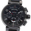 LOUIS VUITTON Q10580 Tambour Evolution GMT Chronograph Automatic Men's Watch with Box and Warranty Card