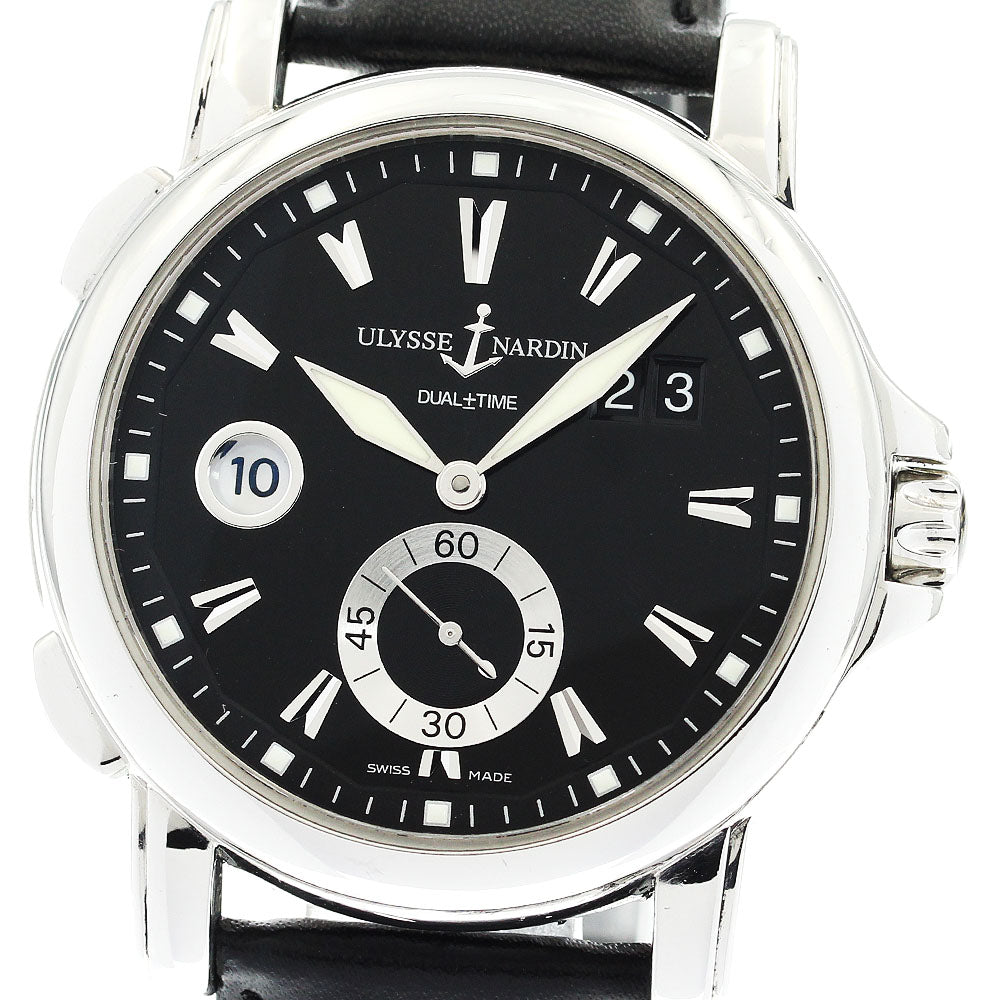 Ulysse Nardin 243-55 Dual Time Small Seconds Automatic Men's Watch with Warranty Card