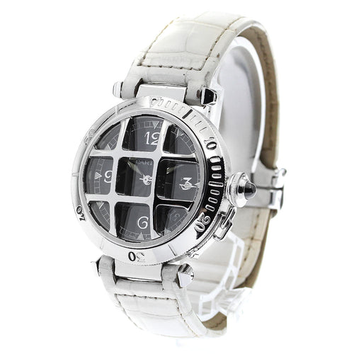 CARTIER W3106255 Pasha 38 N950 Convex Grid PT Bezel Automatic Men's Watch