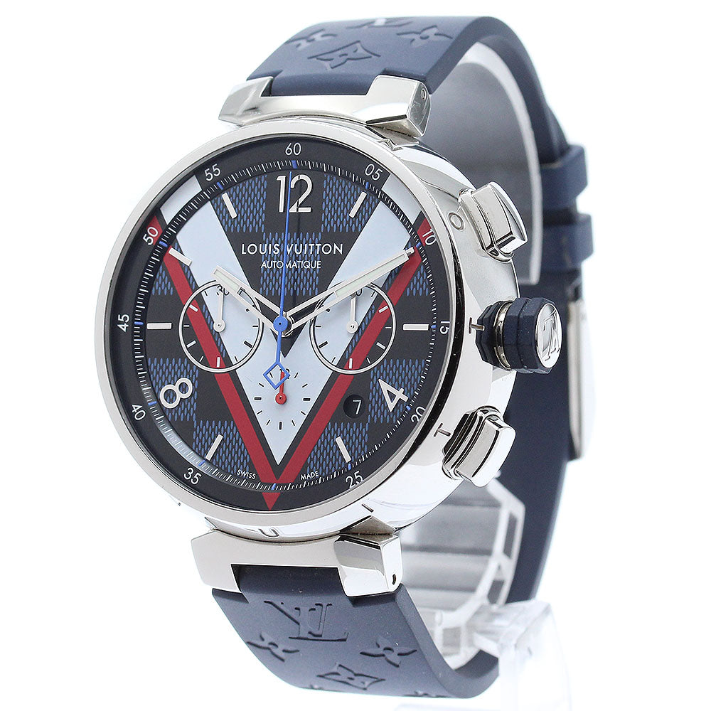 LOUIS VUITTON QA076Z Tambour Damier Cobalt V Automatic Men's Watch