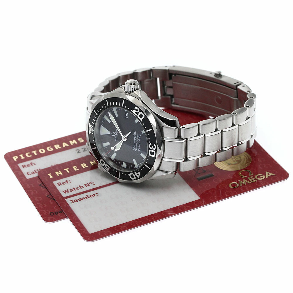 OMEGA 2262.50 Seamaster 300 Professional Date Quartz Boys' Watch with Warranty Card