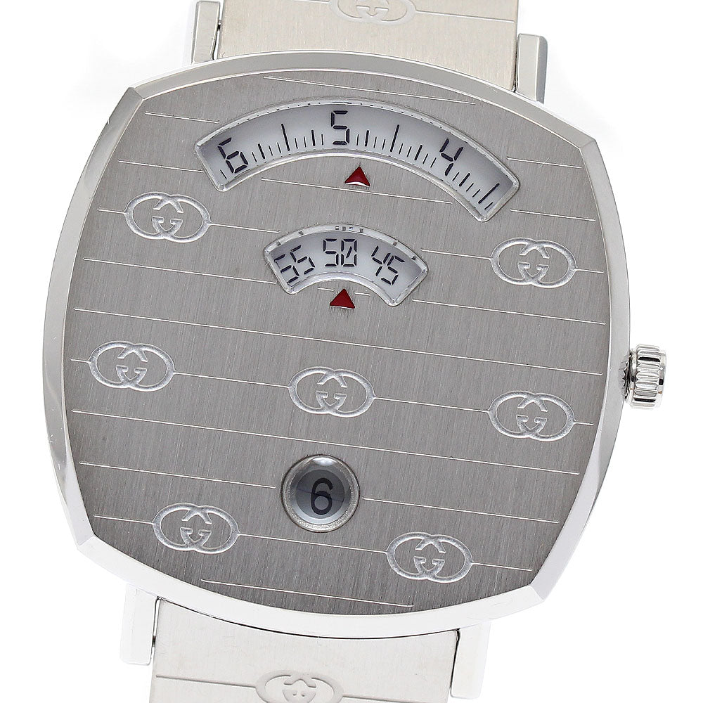 GUCCI 157.4/YA157401 Grip Watch Date Quartz Men's Watch Excellent Condition with Box