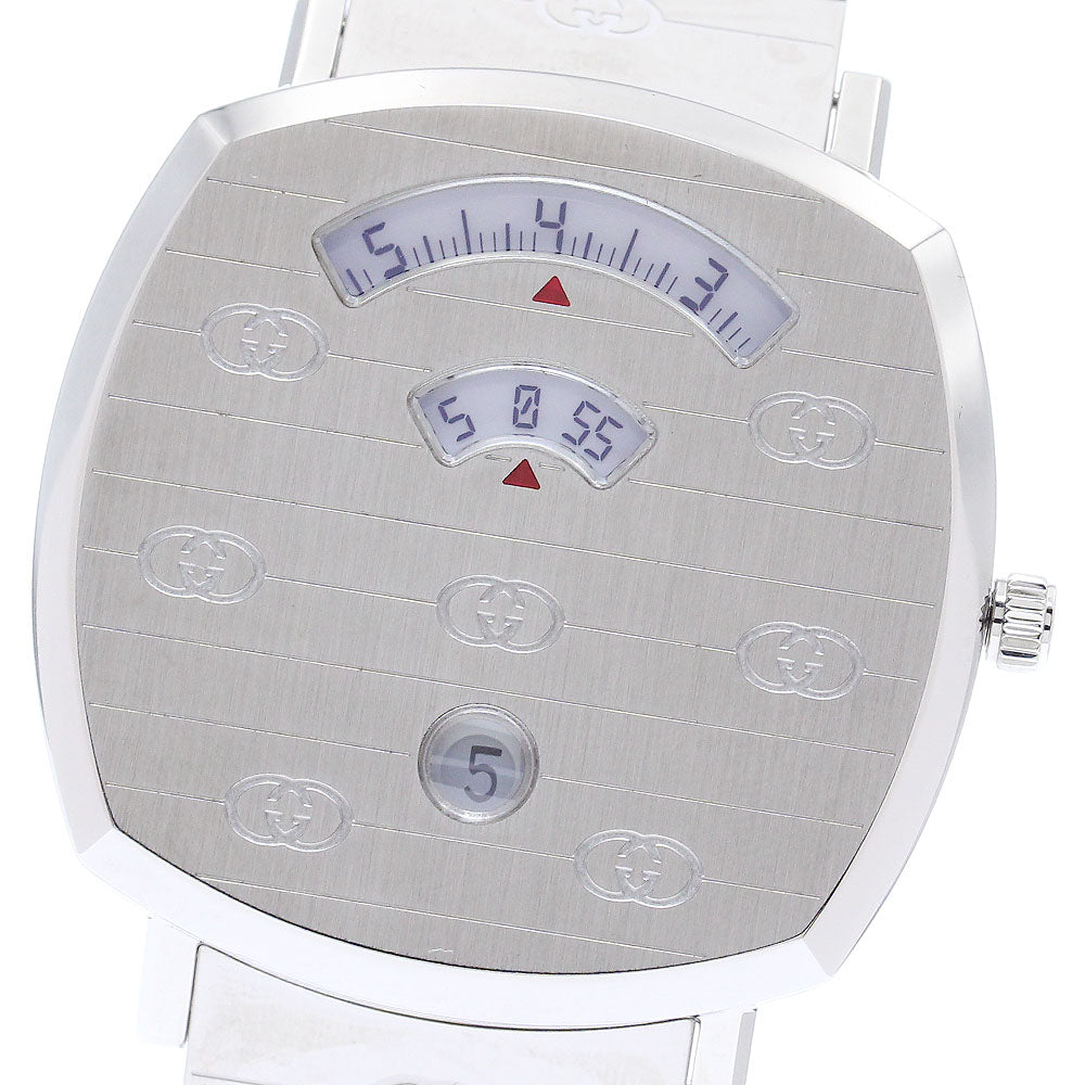 GUCCI 157.3/YA157410 Grip Watch Date Quartz Men's Watch Excellent Condition with Box