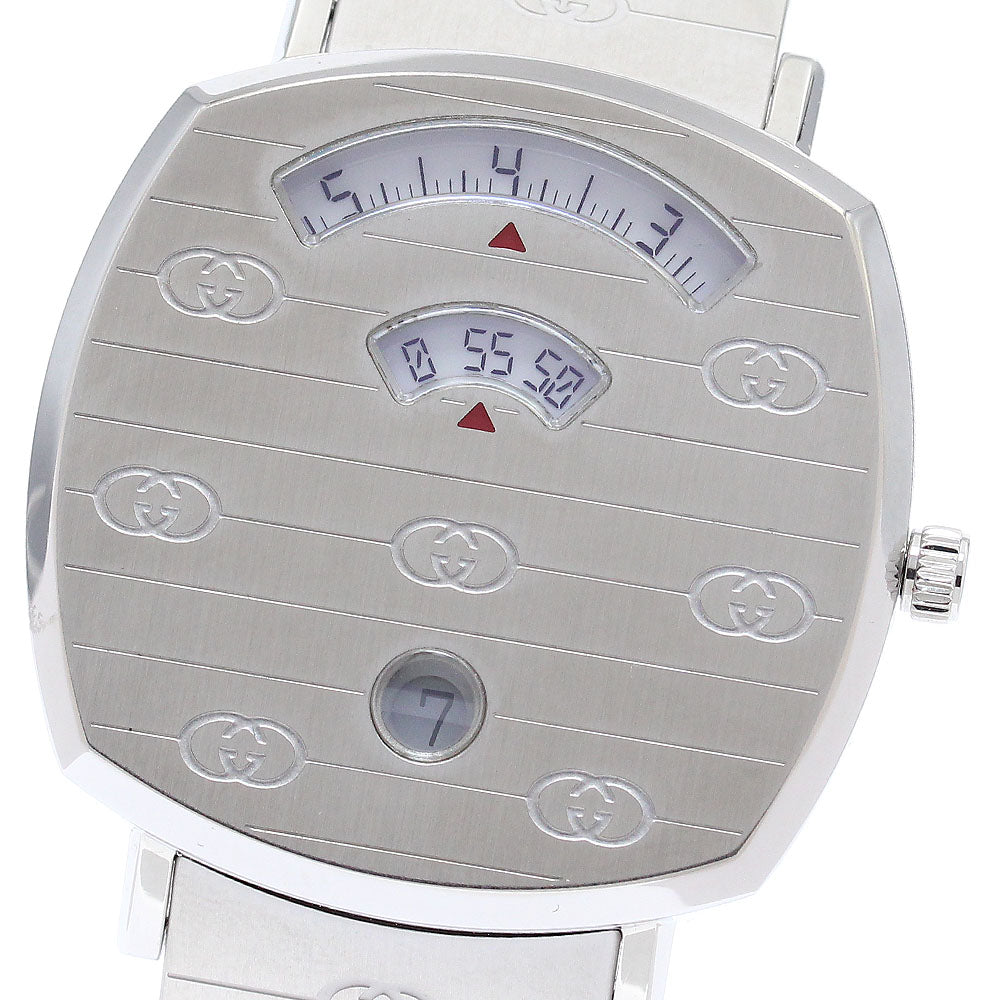 GUCCI 157.4/YA157401 Grip Watch Date Quartz Men's Watch Excellent Condition with Box