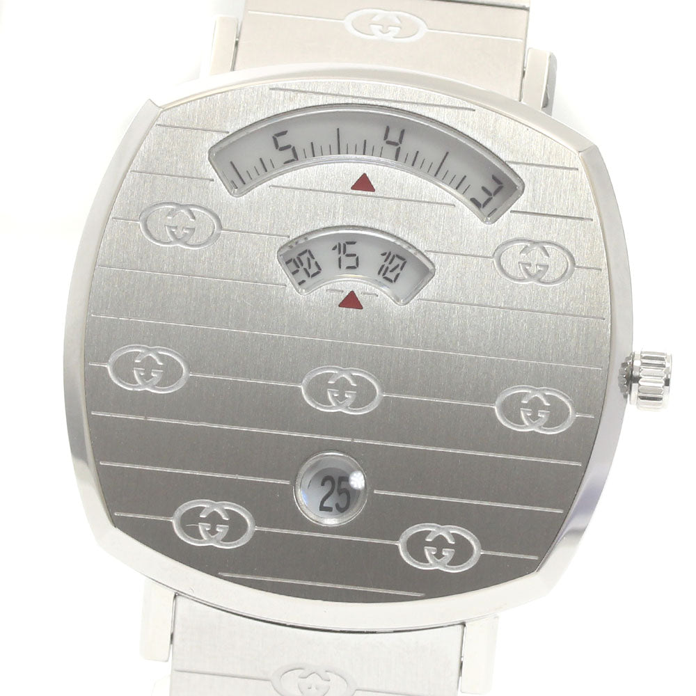 GUCCI 157.4/YA157401 Grip Watch Date Quartz Men's Watch Excellent Condition with Inner Box