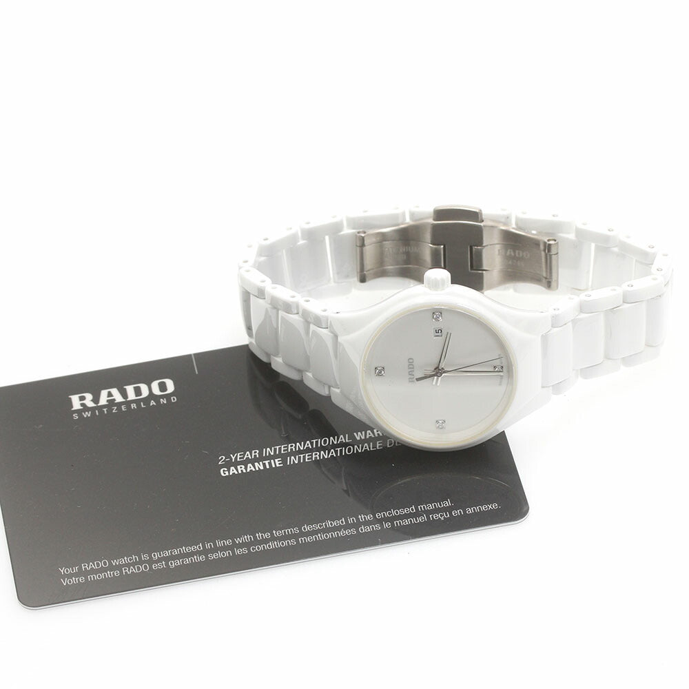 RADO R27061712 True 4P Diamond Date Quartz Ladies Watch Excellent Condition with Warranty.