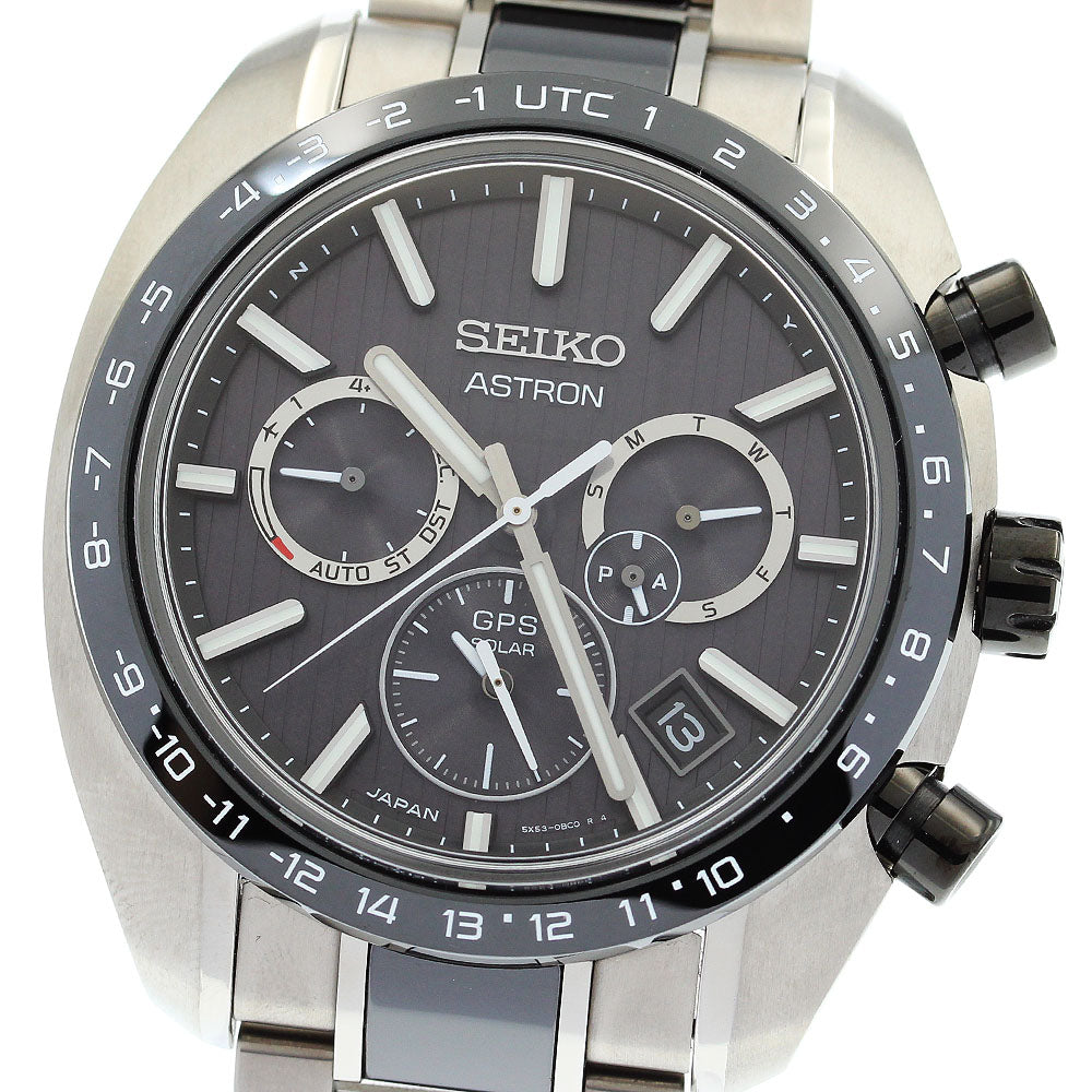SEIKO SBXC085/5X53-0BF0 Astron GPS Solar Radio-Controlled Men's Watch Excellent Condition with Box and Warranty.