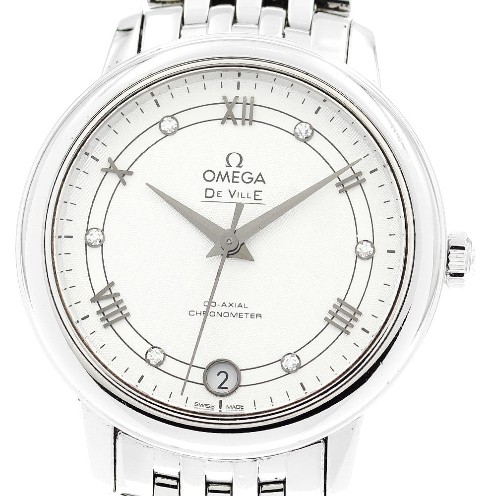 OMEGA 424.10.33.20.52.002 De Ville Prestige 6-Diamond Quartz Ladies Watch with Warranty
