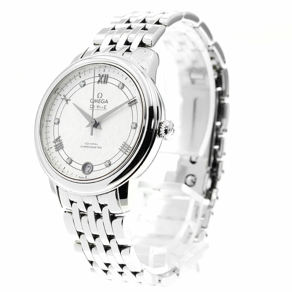 OMEGA 424.10.33.20.52.002 De Ville Prestige 6-Diamond Quartz Ladies Watch with Warranty