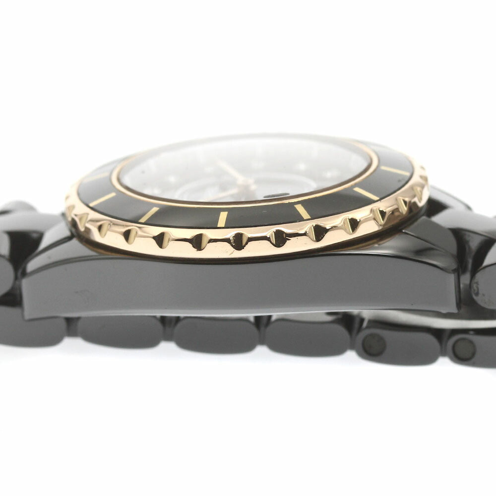 CHANEL H2543 J12 33MM Black Ceramic 11P Diamond YG Bezel Quartz Ladies