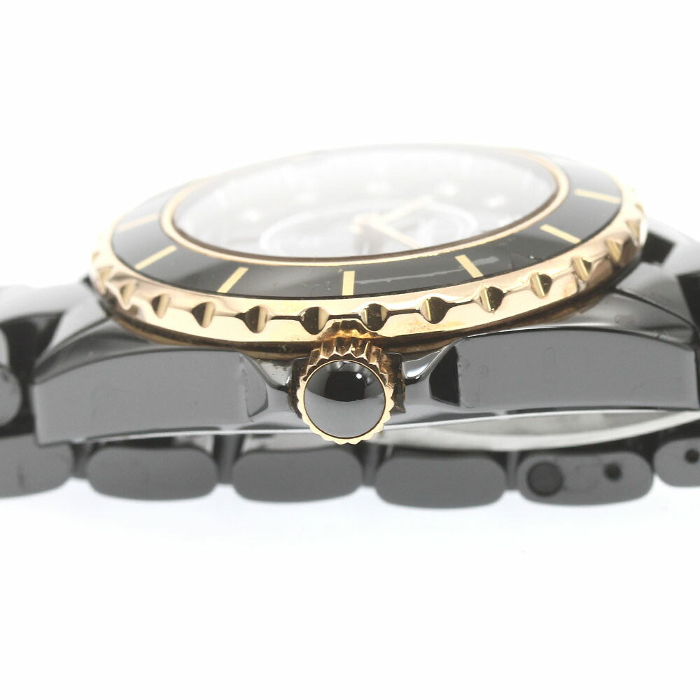 CHANEL H2543 J12 33MM Black Ceramic 11P Diamond YG Bezel Quartz Ladies