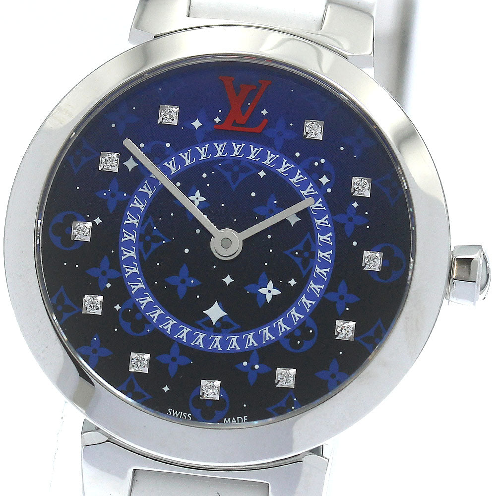 LOUIS VUITTON QA171 Tambour Slim PM Kobe Store Limited Edition 11P Diamond Quartz Ladies' Watch Excellent Condition with Box and Warranty Card