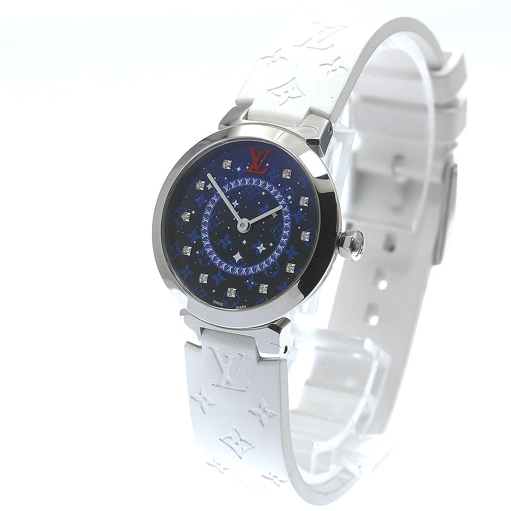 LOUIS VUITTON QA171 Tambour Slim PM Kobe Store Limited Edition 11P Diamond Quartz Ladies' Watch Excellent Condition with Box and Warranty Card