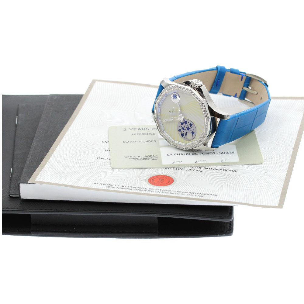 CORUM A384/03121 Admiral's Cup Moon Phase Diamond Bezel Automatic Men's Watch - Excellent Condition