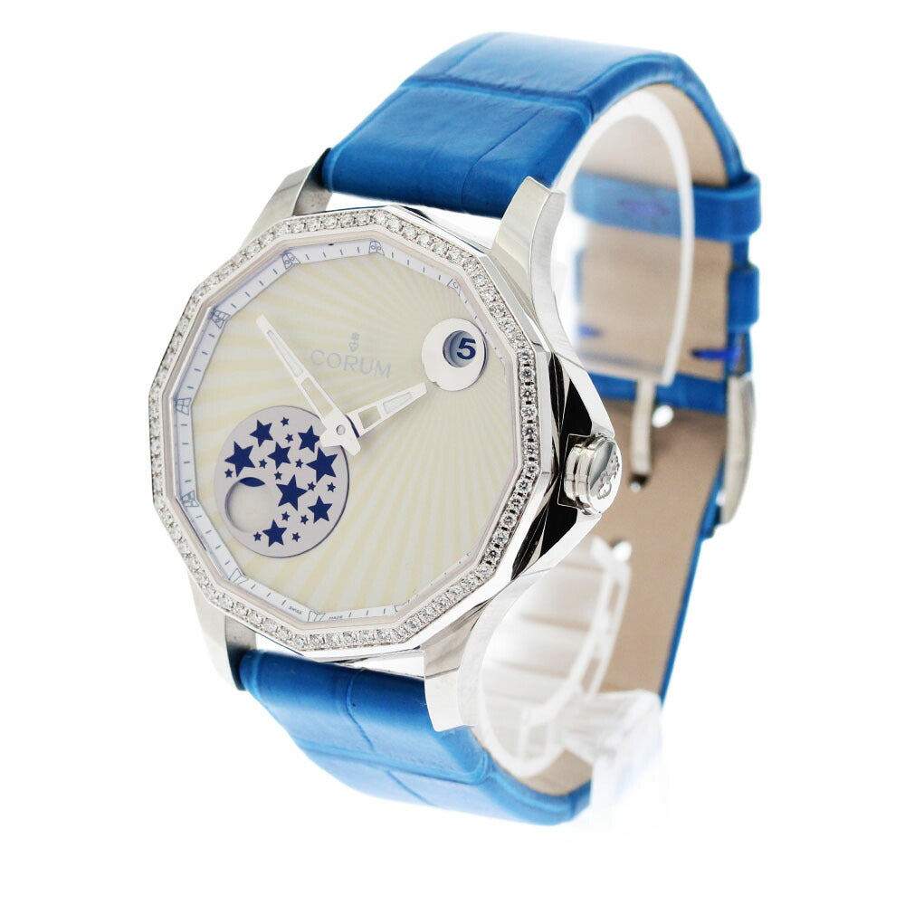 CORUM A384/03121 Admiral's Cup Moon Phase Diamond Bezel Automatic Men's Watch - Excellent Condition